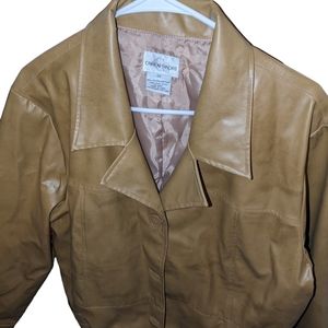 Jacket Caren Sport Tan Leather.           Jacket Size 2X.